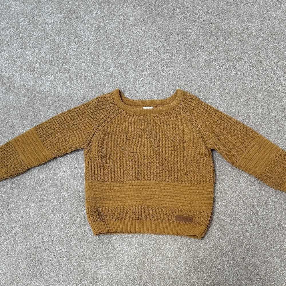 Mustard Knit Crewneck Sweater